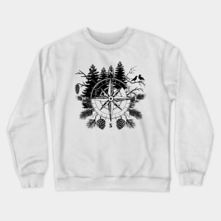 Forest Compass Crewneck Sweatshirt